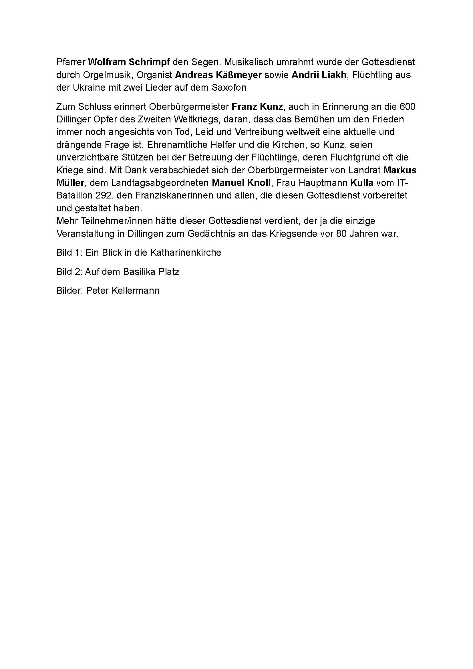 Gottesdienst anlasslich 80 Jahre Ende des 2 Weltkrieges Seite 2