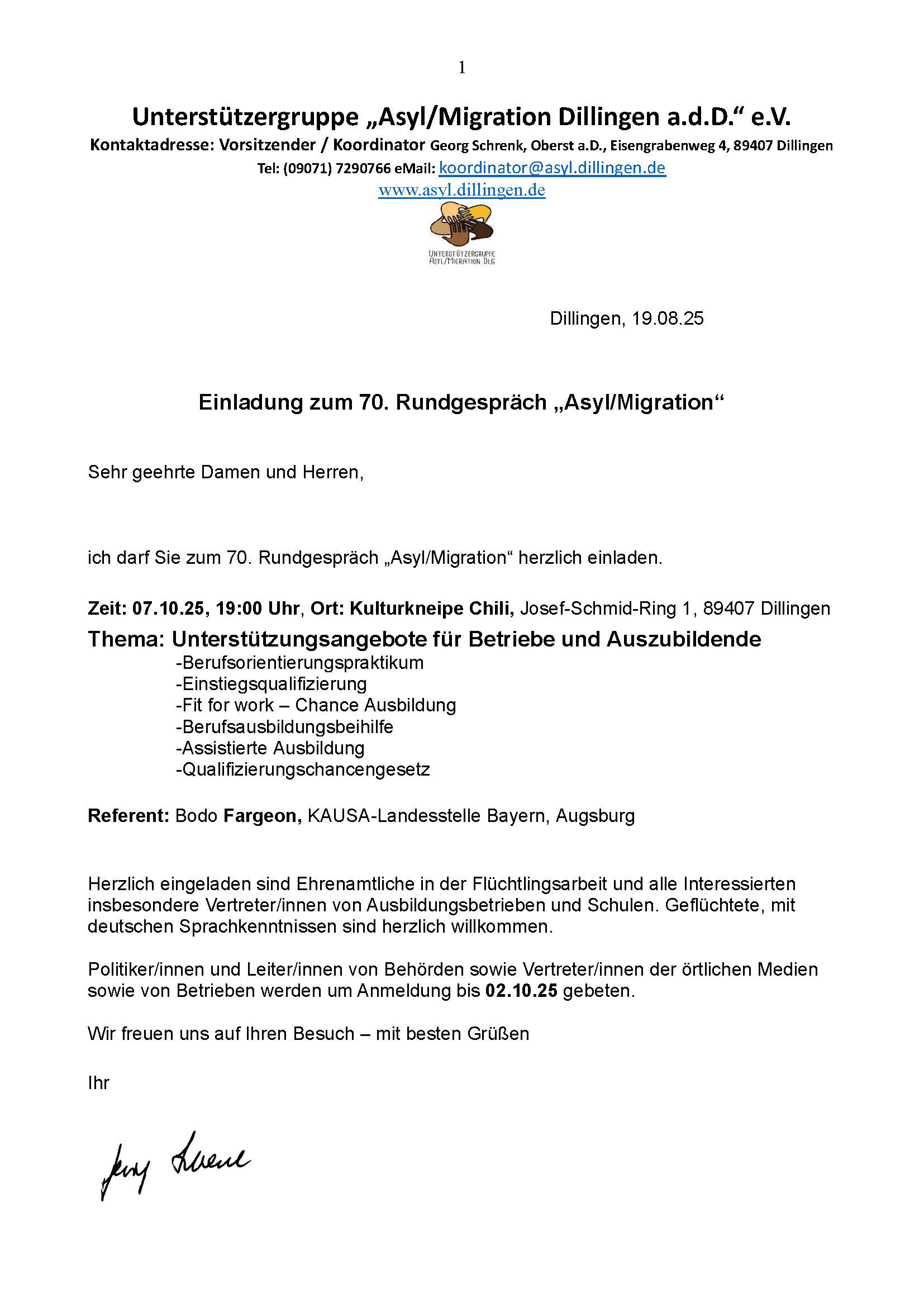 Anhang 5 Einl.70. Rundgespr