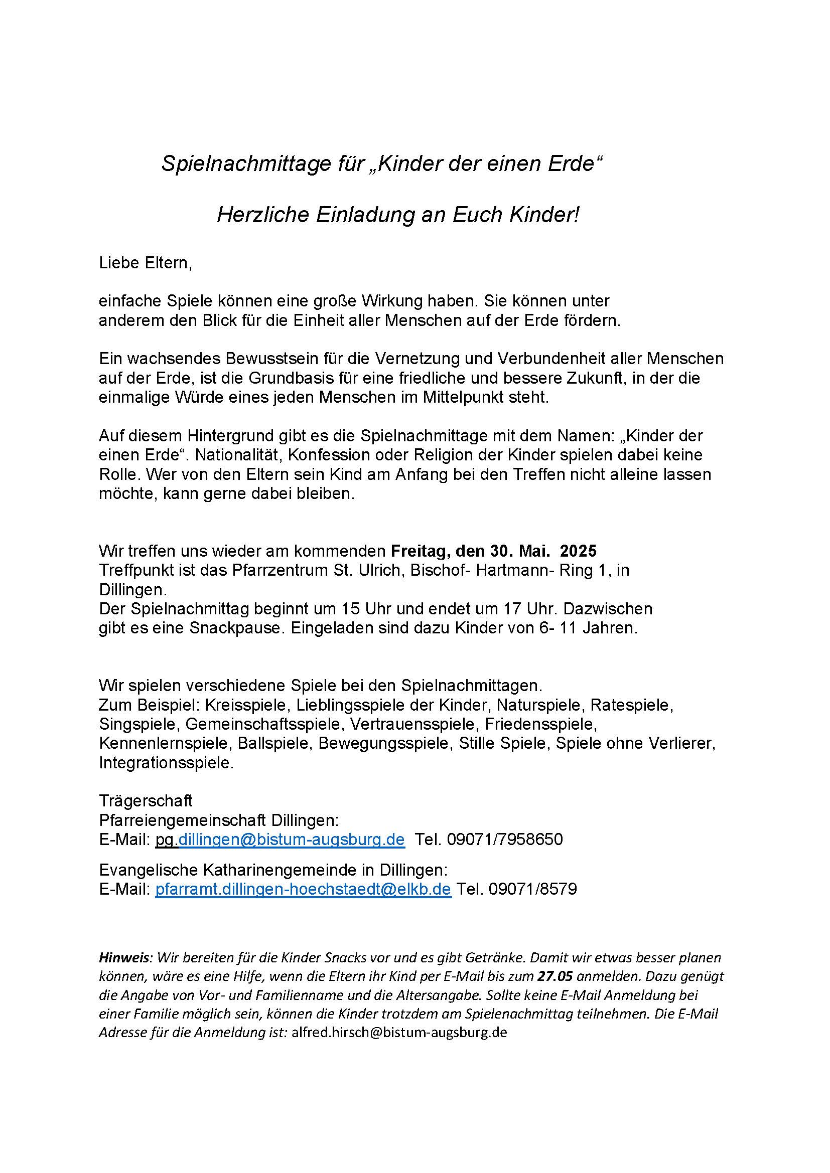 Anhang 8 Spielnachmittage fur Kinder Mai 25