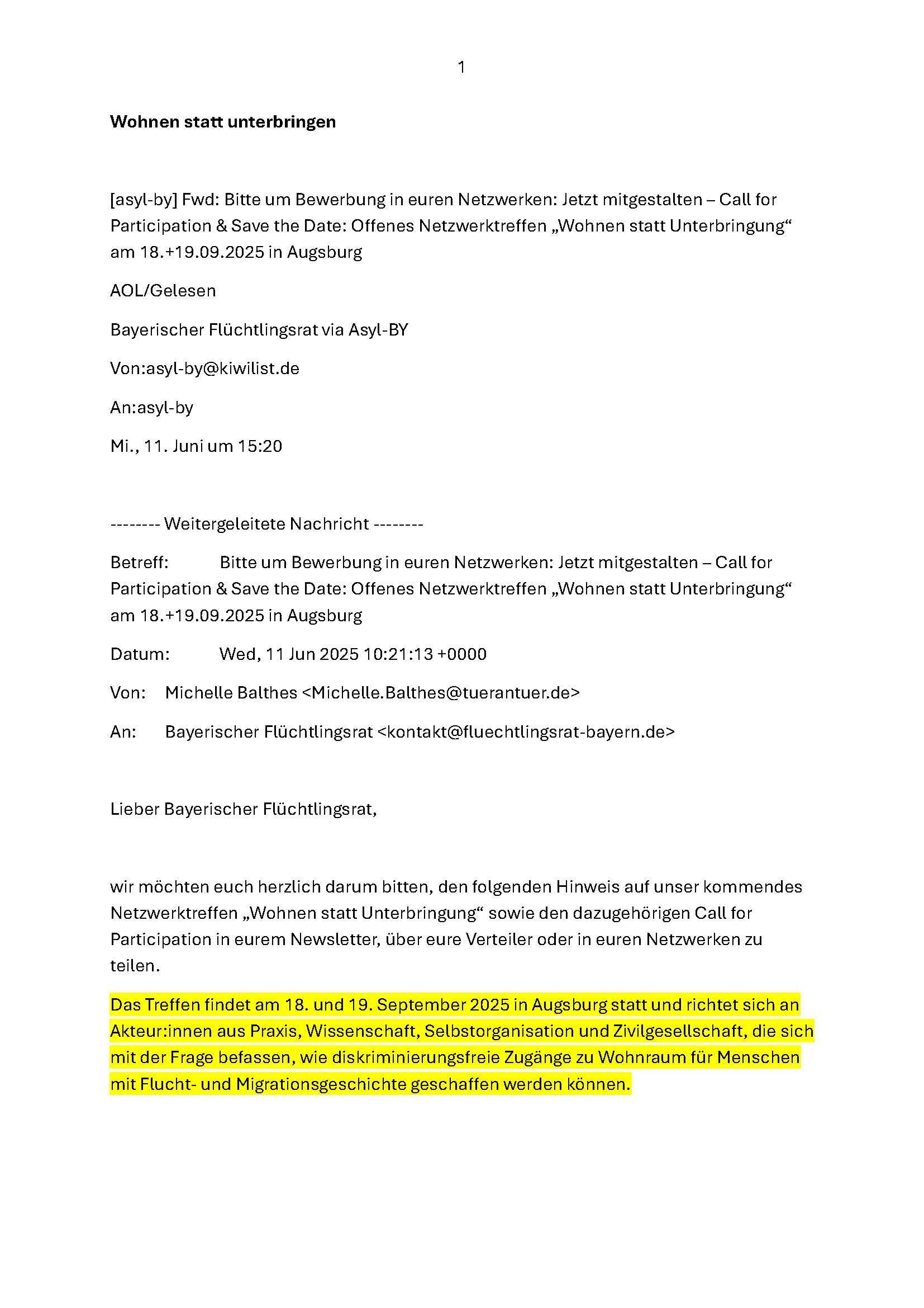 Anhang 8 Wohnen statt unterbringen Seite 1