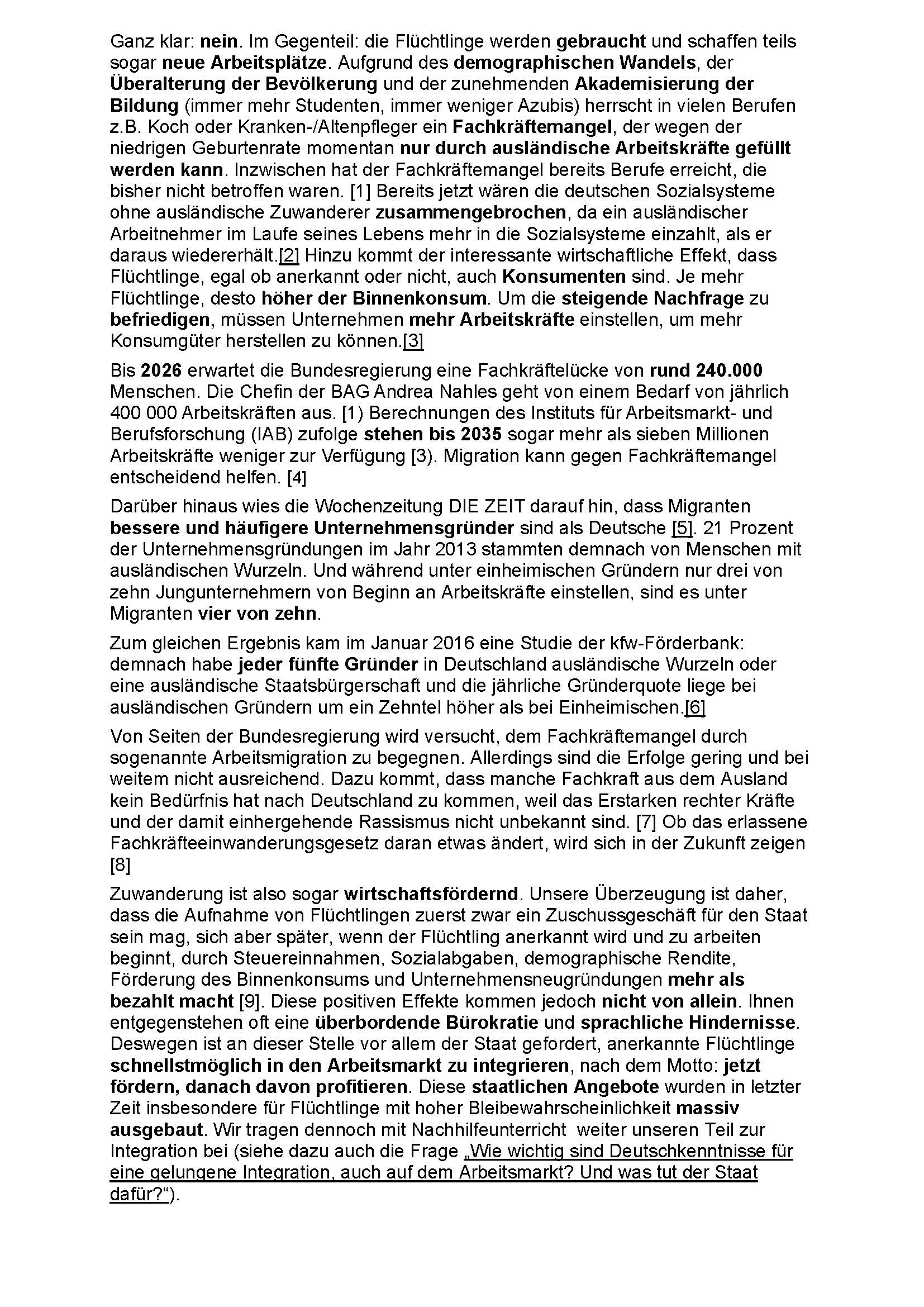 9 Nehmen Fluchtlinge Arbeitsplatze weg Seite 1