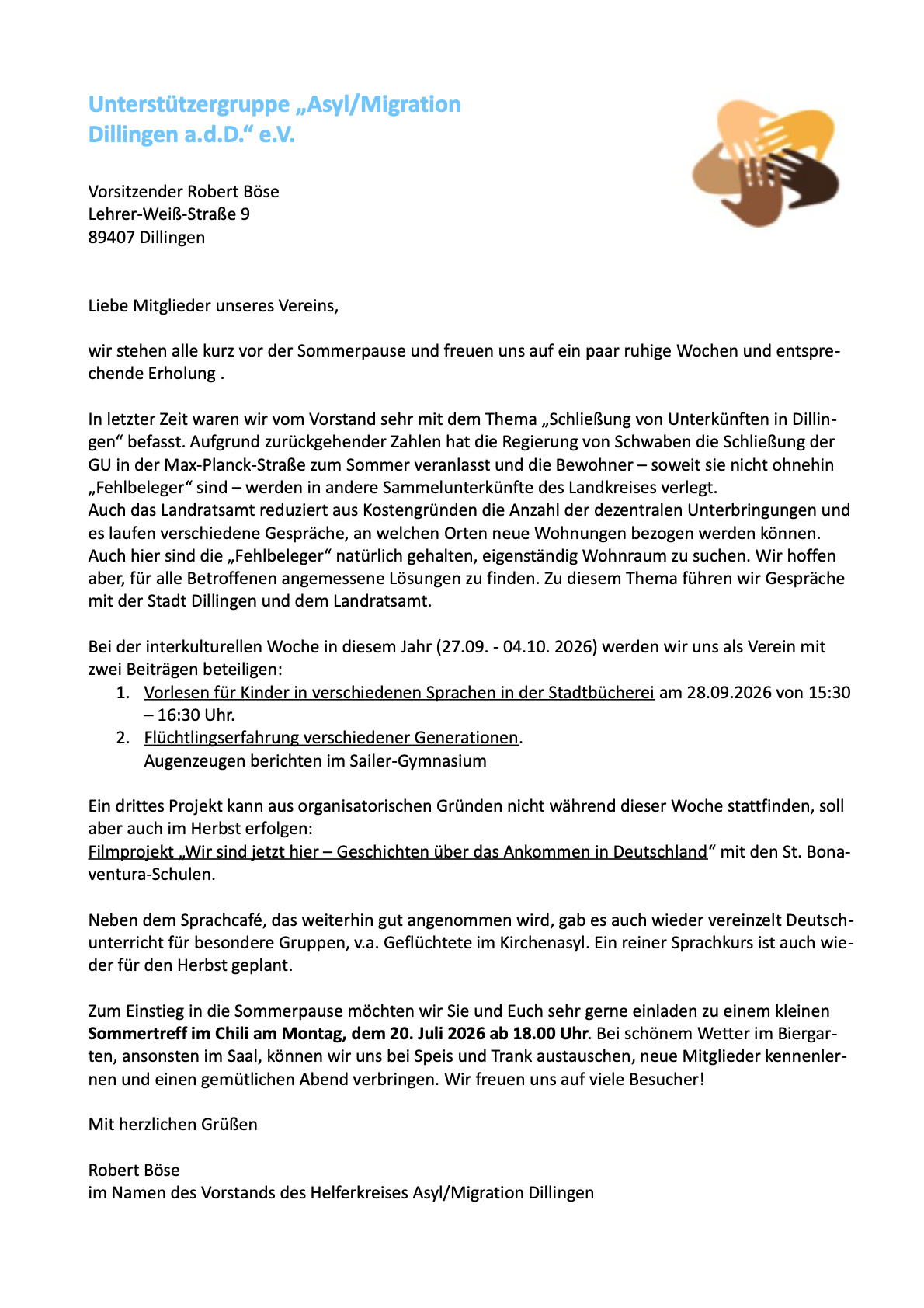 Info und  Einladung 1